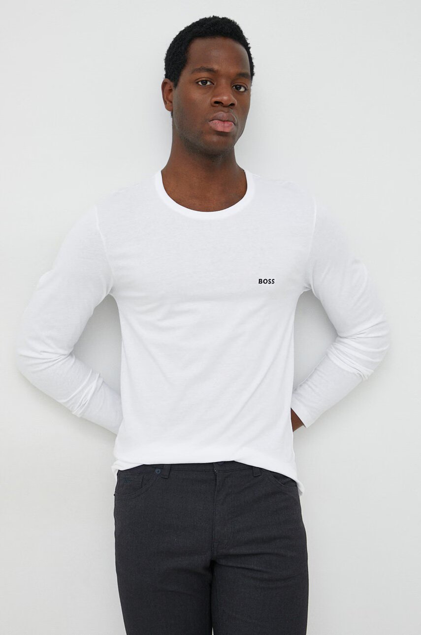 BOSS Памучна блуза с дълги ръкави (3 броя) LSShirtRN 3P Classic