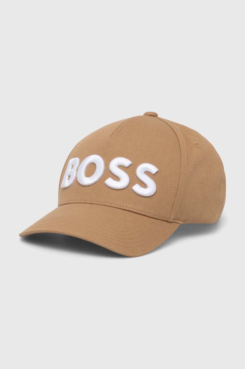 BOSS Памучна шапка с козирка