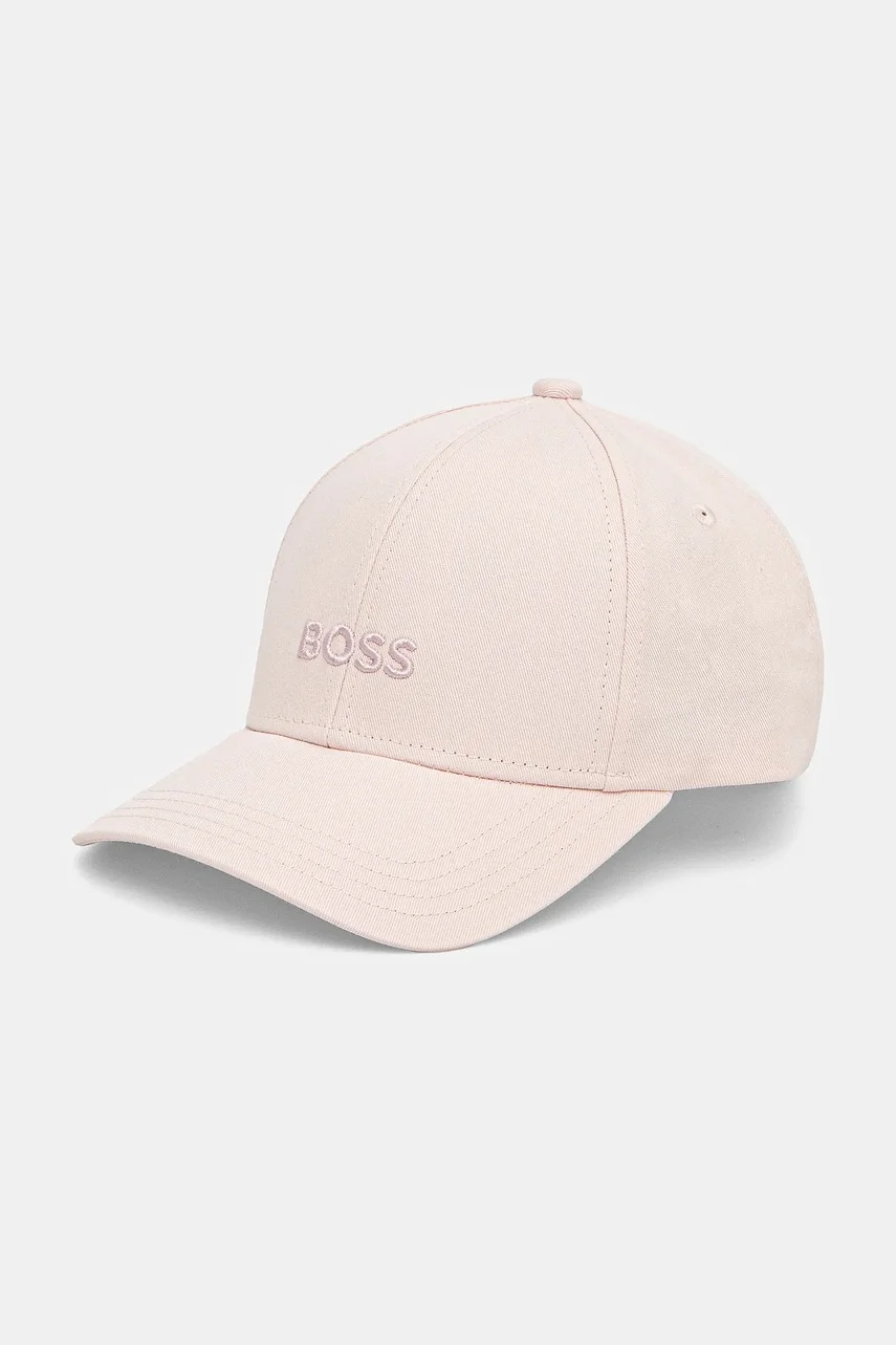 BOSS Памучна шапка с козирка Ari