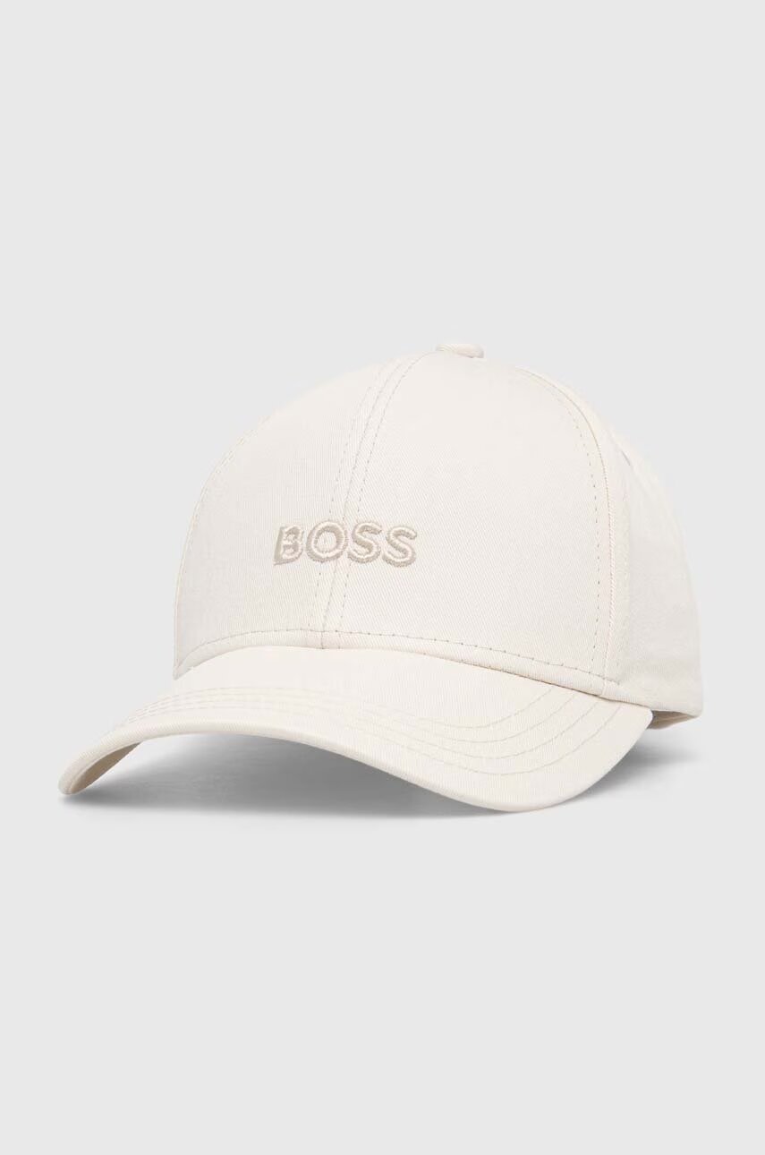 BOSS Памучна шапка с козирка Ari