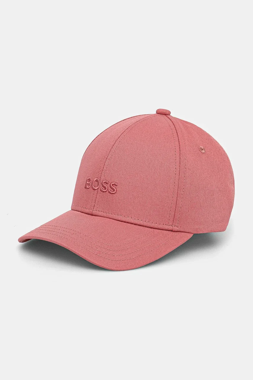 BOSS Памучна шапка с козирка Ari