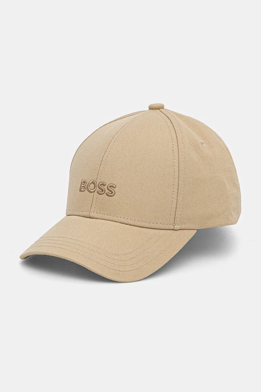 BOSS Памучна шапка с козирка Ari