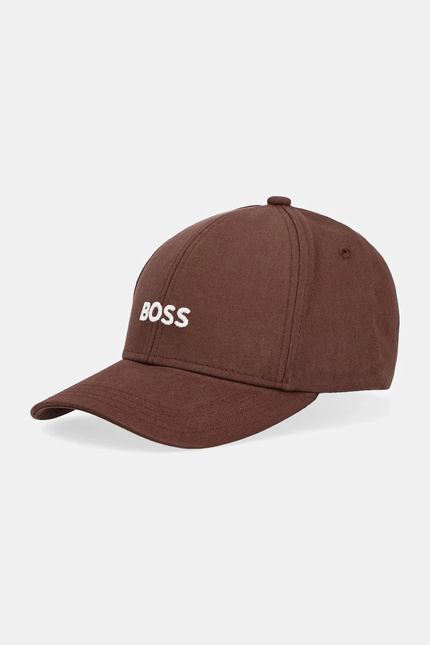 BOSS Памучна шапка с козирка Zed