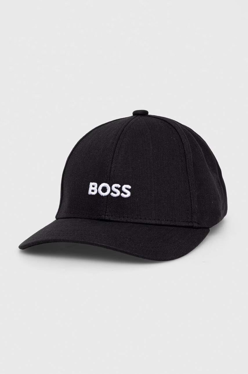 BOSS Памучна шапка с козирка Zed