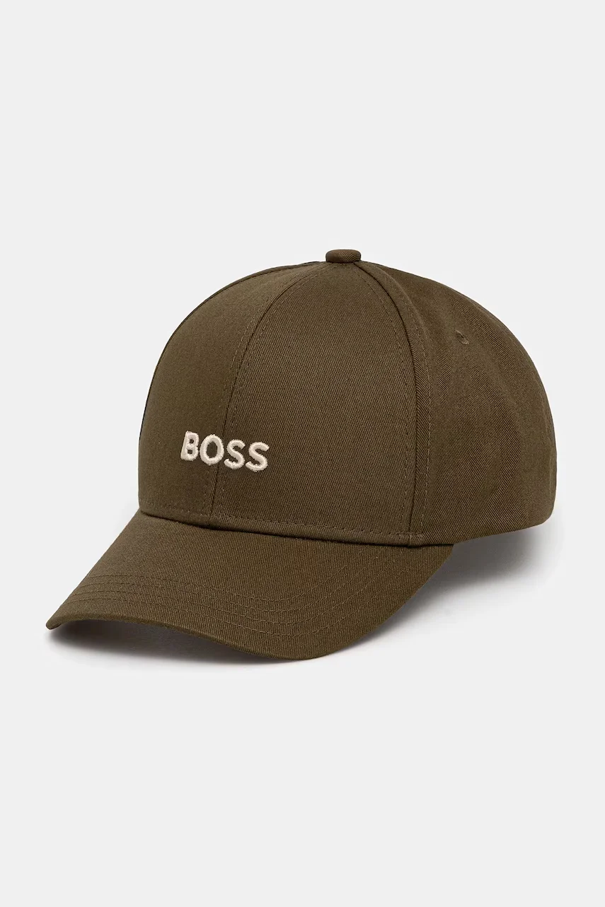 BOSS Памучна шапка с козирка Zed
