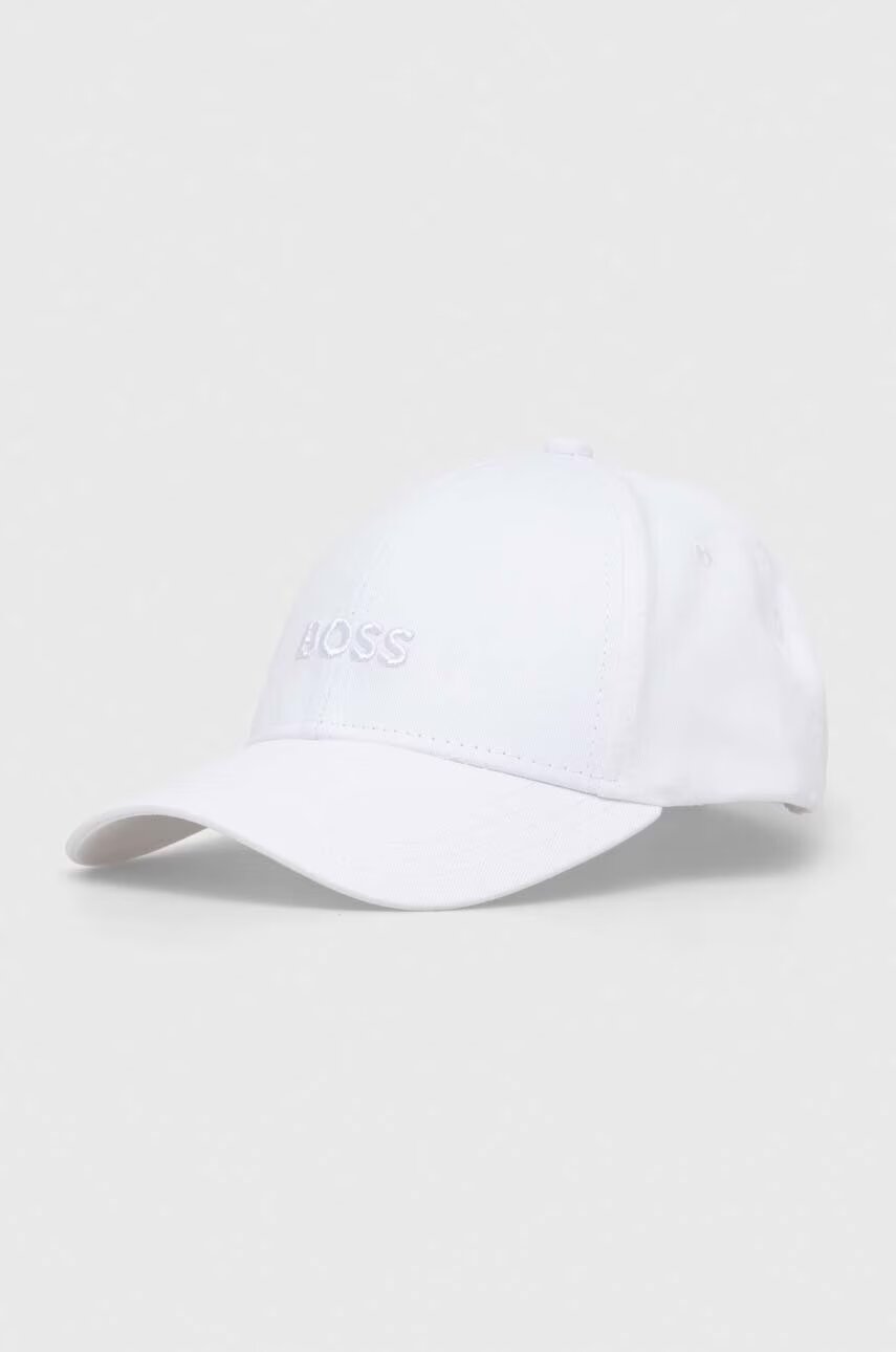 BOSS Памучна шапка с козирка Zed