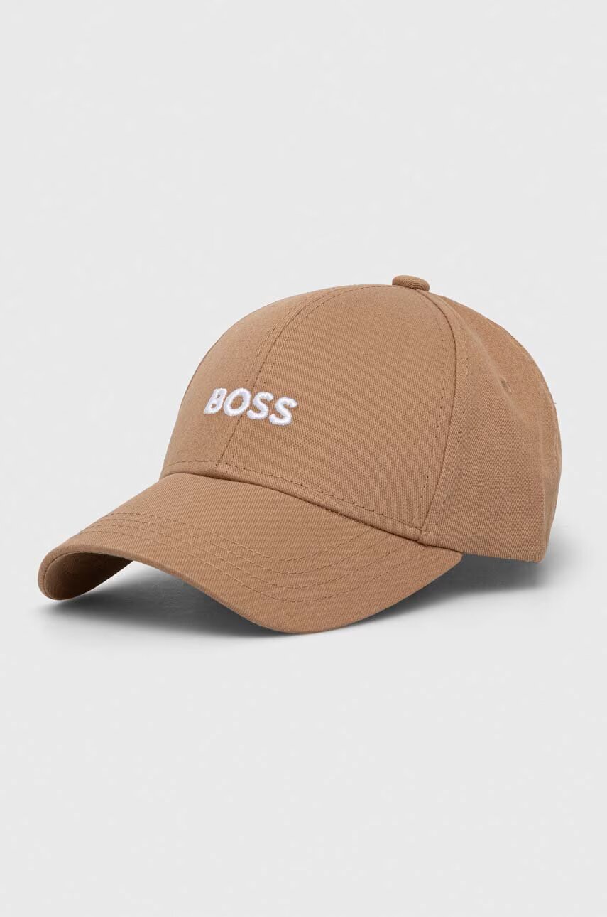 BOSS Памучна шапка с козирка Zed