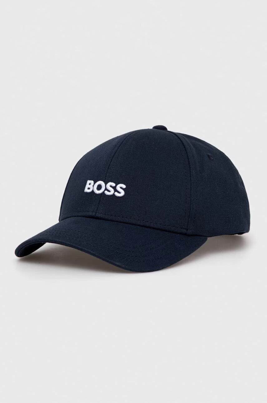 BOSS Памучна шапка с козирка Zed