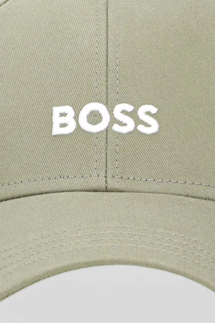 BOSS Памучна шапка с козирка Zed в черно с апликация 50495121