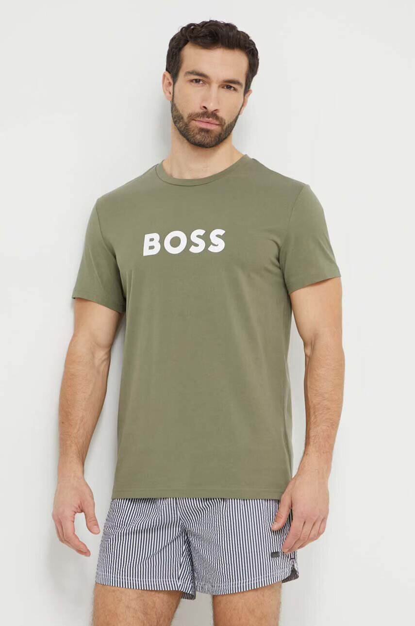 BOSS Памучна тениска