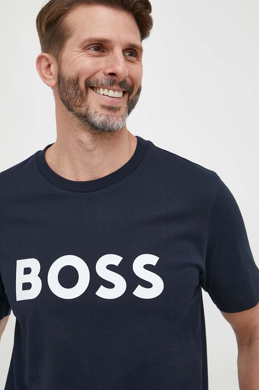 BOSS Памучна тениска