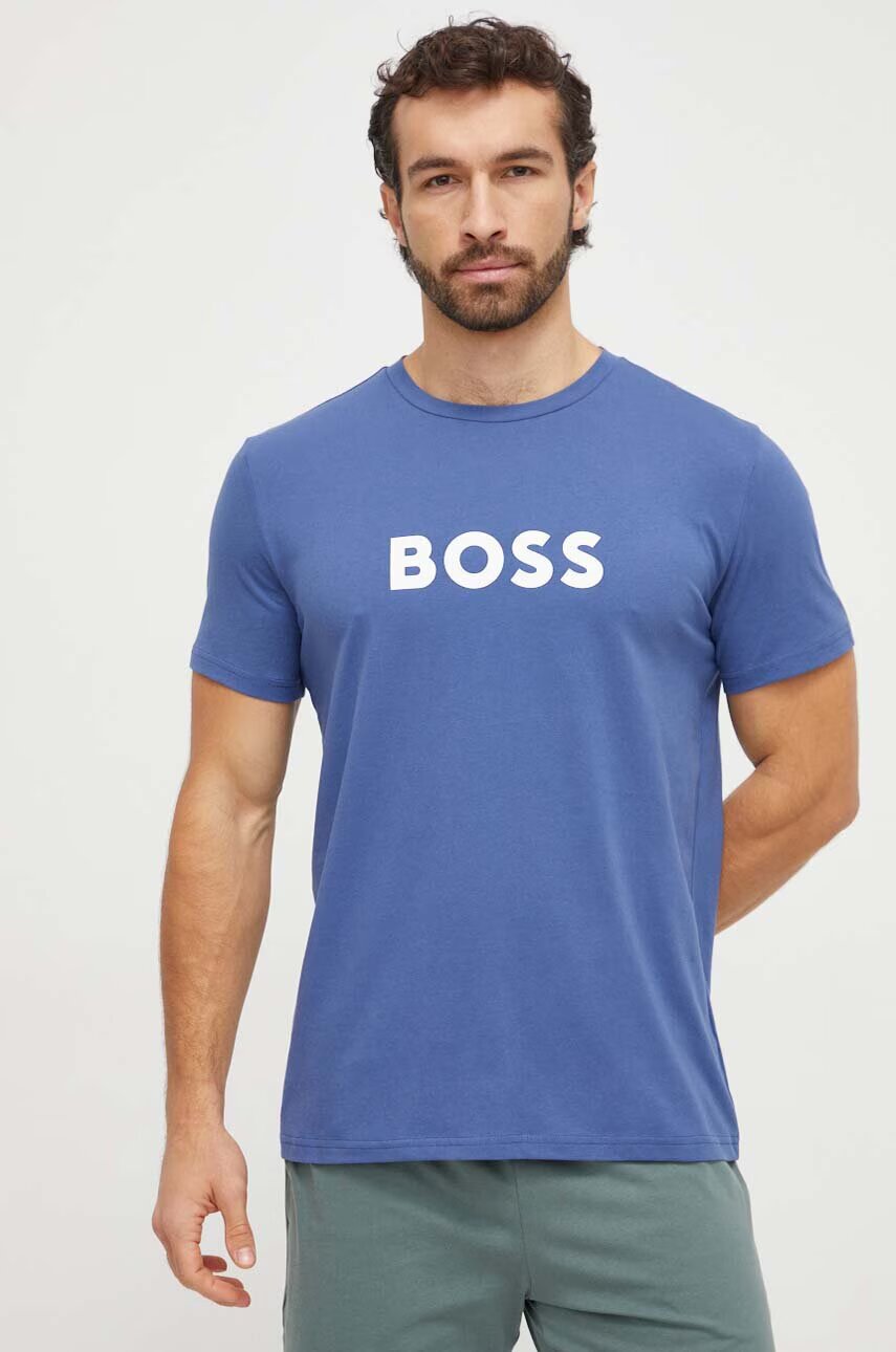 BOSS Памучна тениска