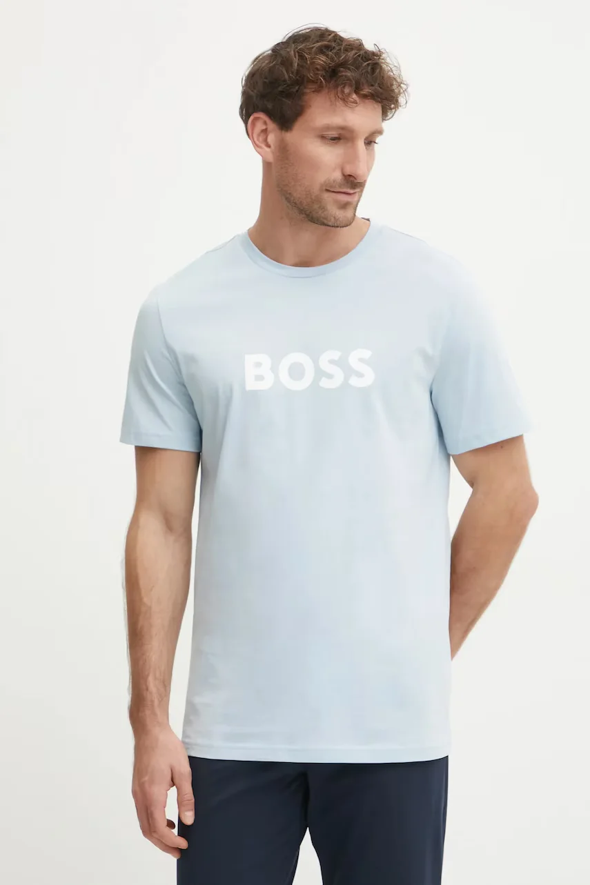 BOSS Памучна тениска