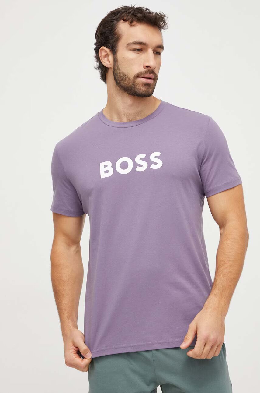 BOSS Памучна тениска