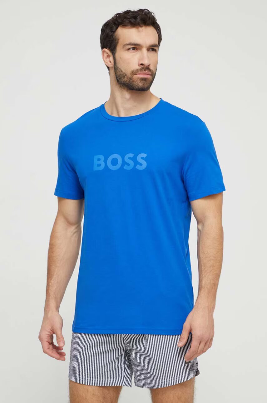 BOSS Памучна тениска