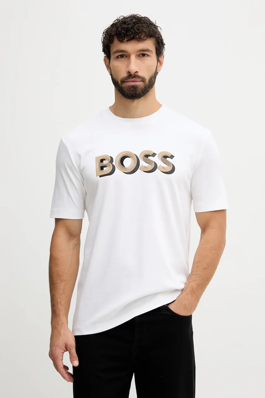 BOSS Памучна тениска H-Thompson 656