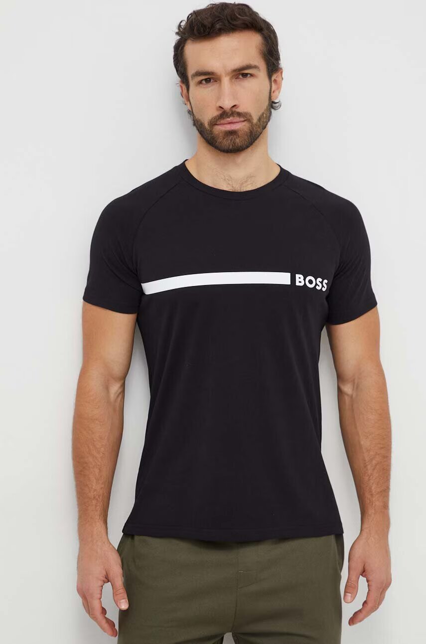 BOSS Памучна тениска T-Shirt RN Slim Fit