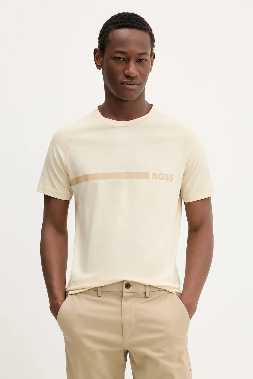 BOSS Памучна тениска T-Shirt RN Slim Fit