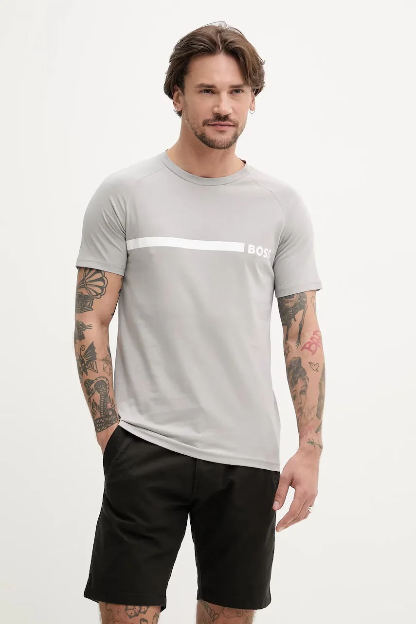 BOSS Памучна тениска T-Shirt RN Slim Fit