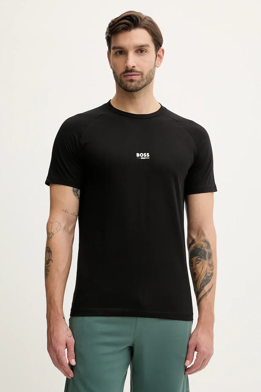 BOSS Памучна тениска T-Shirt RN Slim Fit