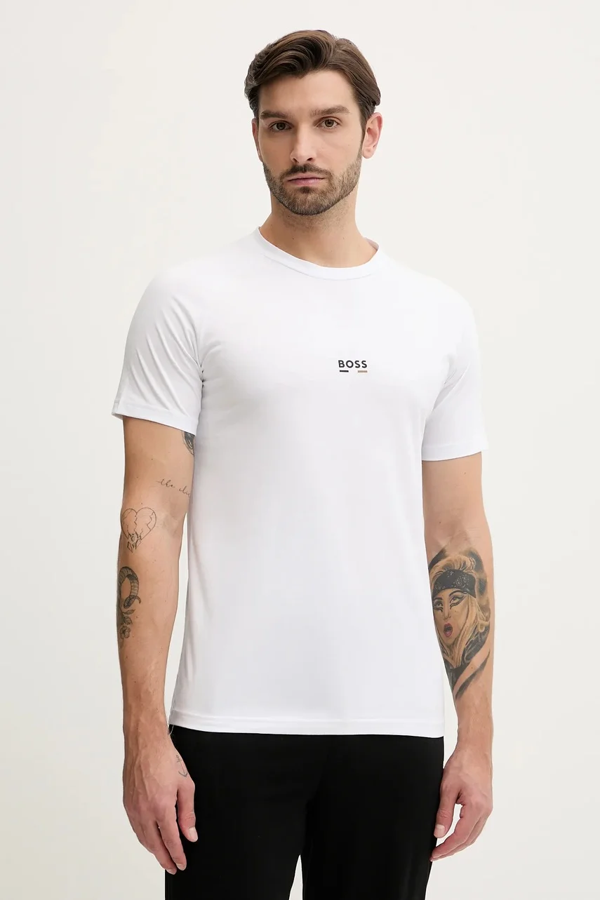 BOSS Памучна тениска T-Shirt RN Slim Fit