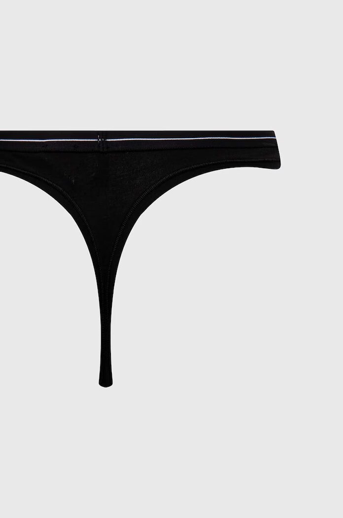 BOSS прашки дамски от памук с еластан 3P THONG 3 броя черни 50510030