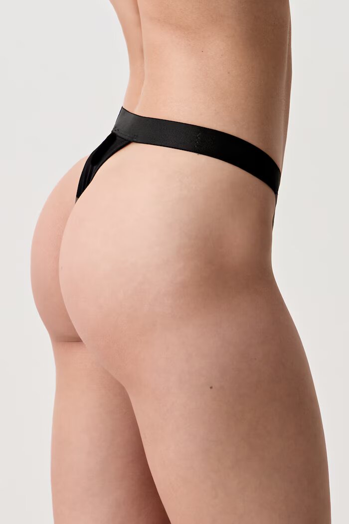 BOSS прашки дамски с памук STRING BEA черни 50520398