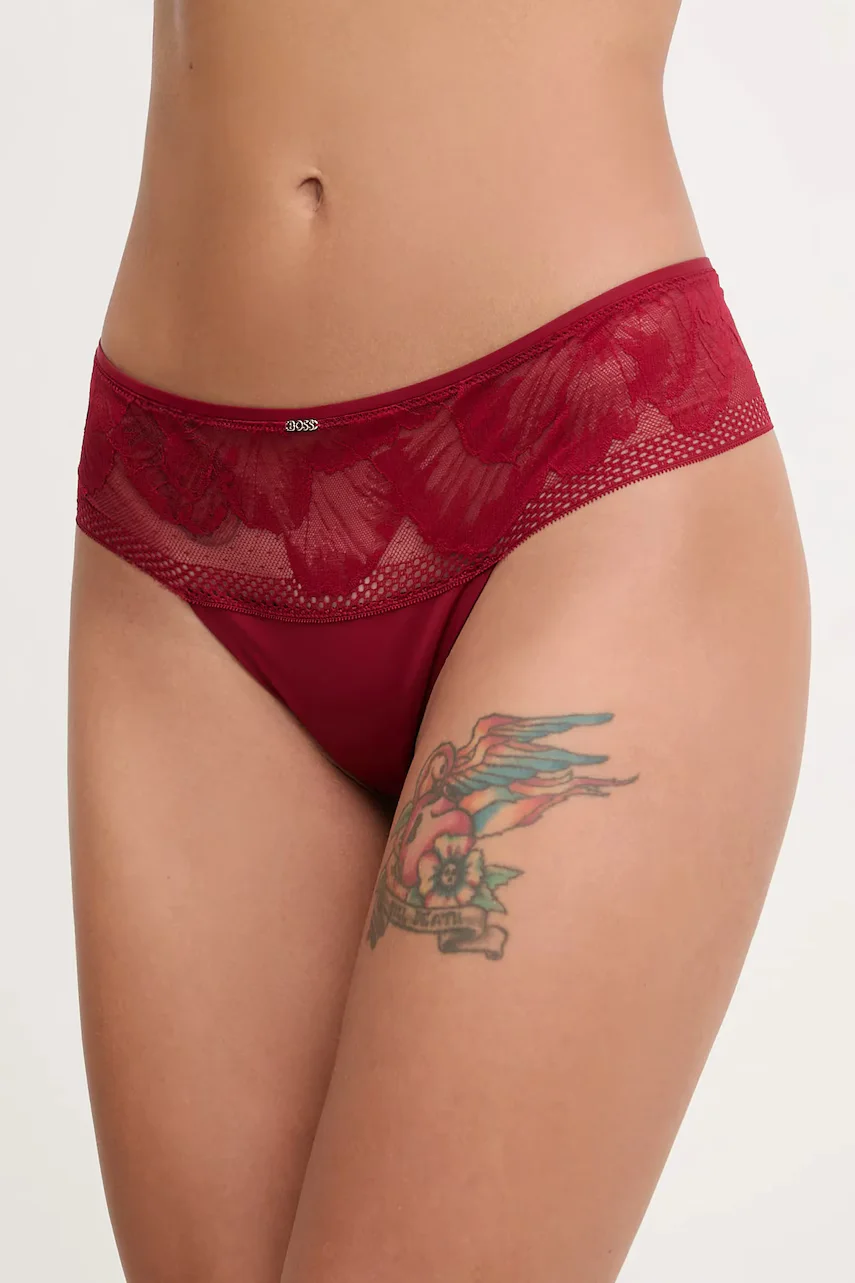 BOSS Прашки THONG_ PEONY LACE