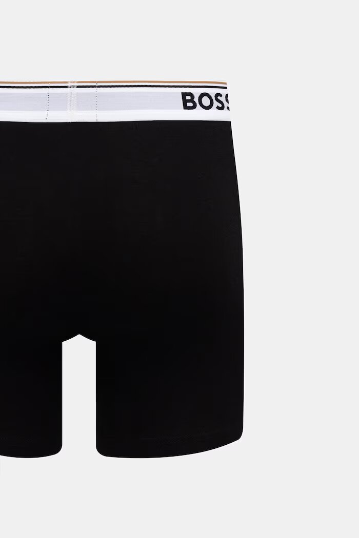 BOSS прилепнали боксерки мъжки с памук BoxerBr 3P Power 3 броя черни 50554694