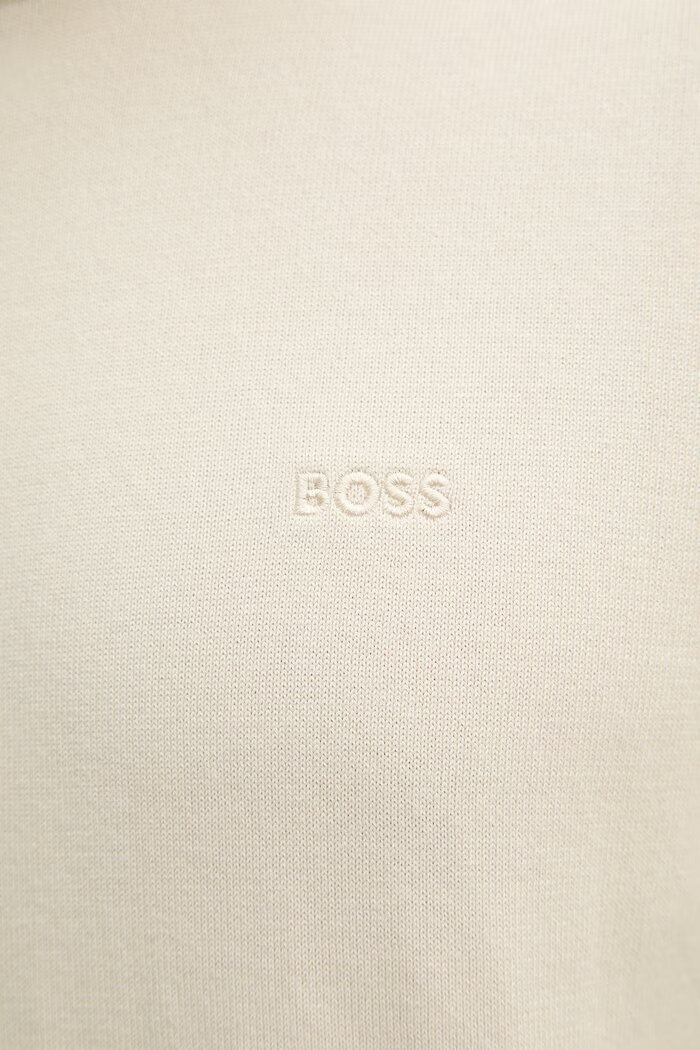BOSS пуловер мъжки от памук Upacas-L бежов 50556344