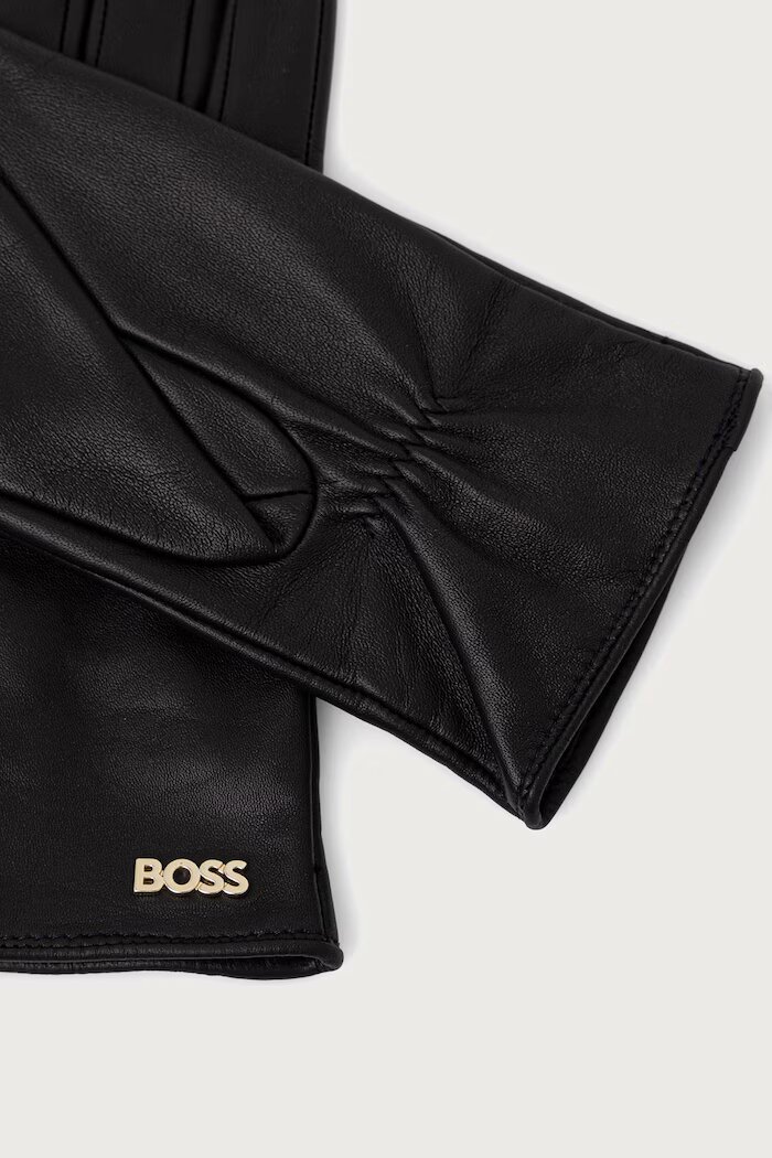 BOSS ръкавици дамски от кожа Gueen-ME черни 50526613