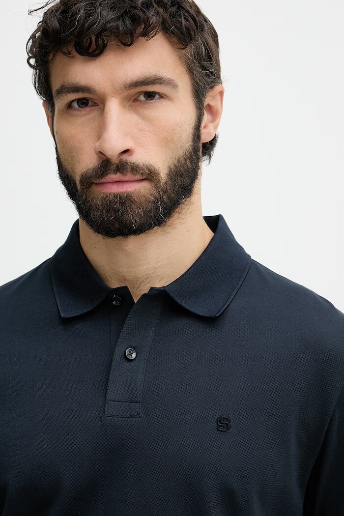 BOSS с яка мъжки памучен Parris 80 тъмносин 50567874