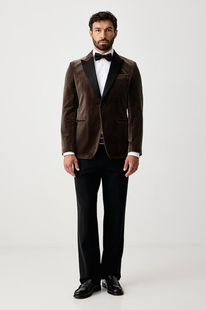 BOSS сако с едноредно закопчаване мъжко от кадифе H-Hutson-Tux-Pk-264 зелено 50571975