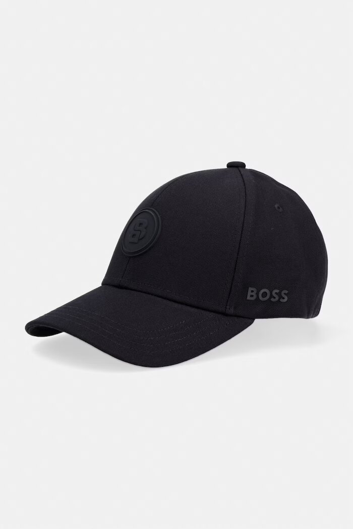 BOSS шапка с козирка мъжка от памук Zed-CA-B-Icon черна 50566191