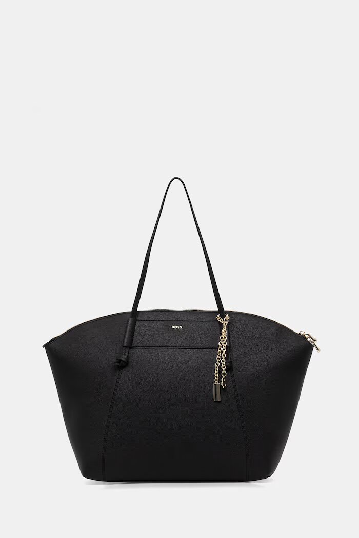 BOSS шопинг чанта дамска от имитация на кожа SALLEY TOTE черна 50563298