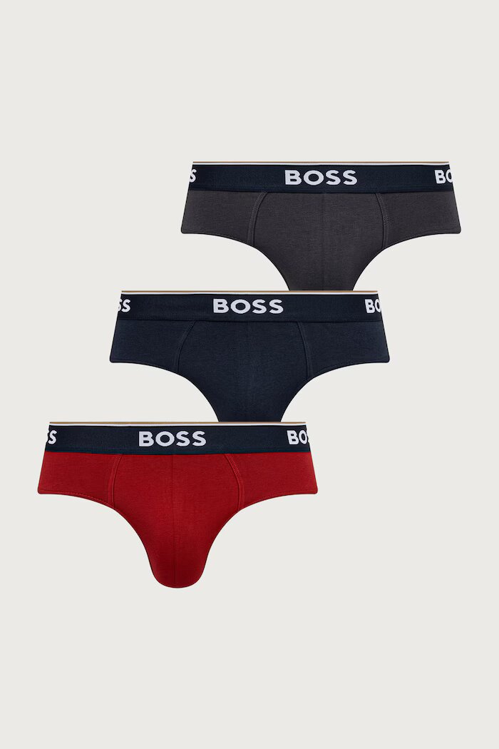 BOSS слипове мъжки от памук с еластан 3 броя червени 50554683