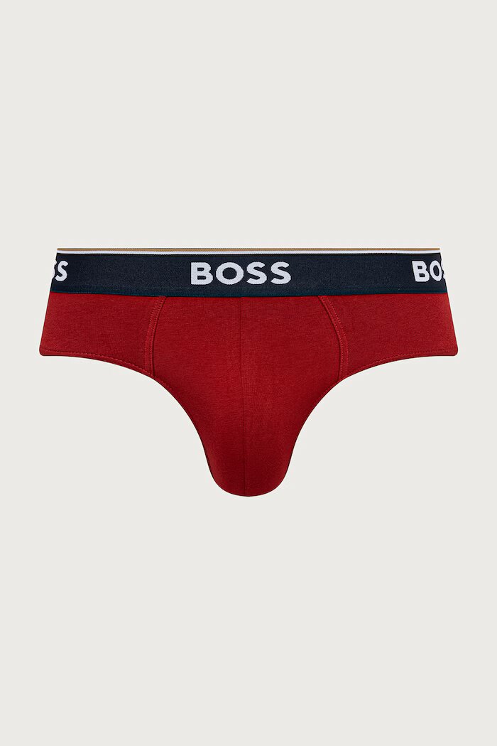 BOSS слипове мъжки от памук с еластан 3 броя червени 50554683