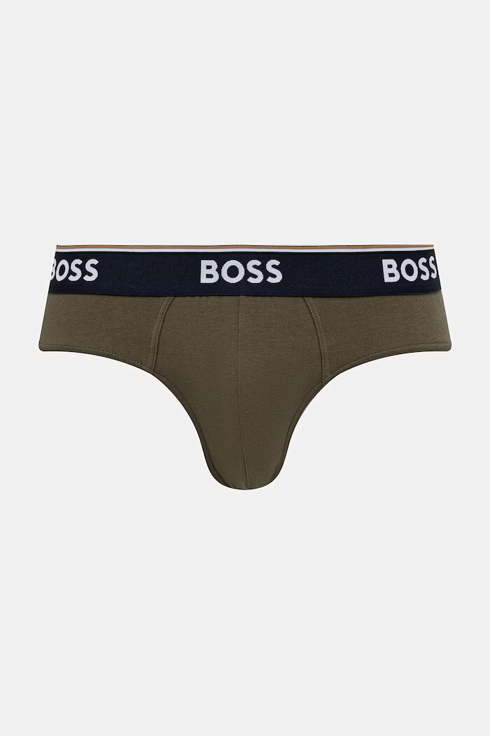 BOSS слипове мъжки от памук с еластан Brief 3 броя сини 50554683