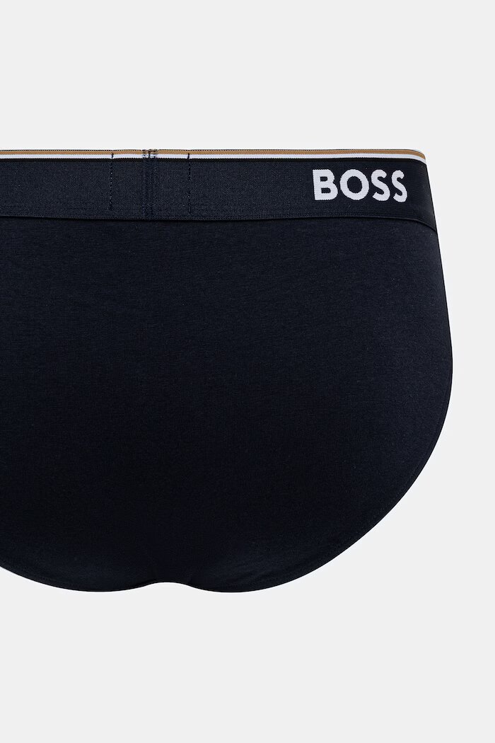 BOSS слипове мъжки от памук с еластан Brief 3 броя сини 50554683
