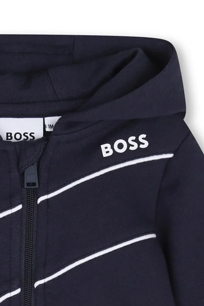 BOSS спортен анцуг за бебе с памук тъмносин J53307