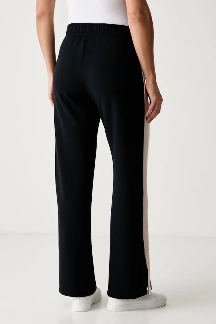 BOSS спортен панталон дамски с модал TONE_Pants черен с висока талия 50566103