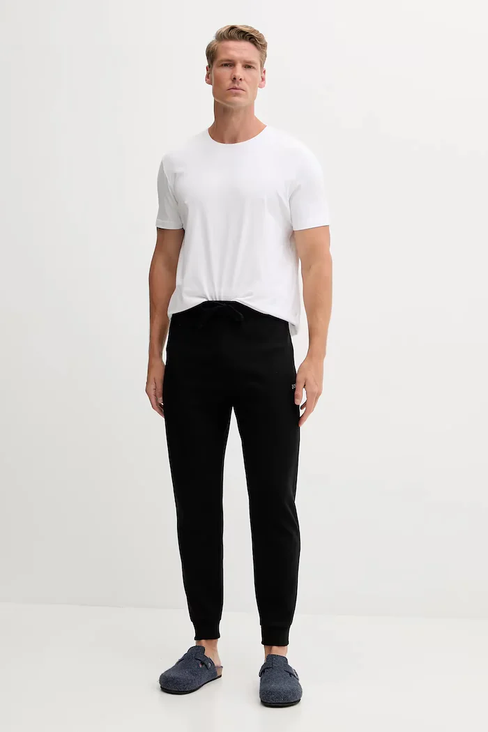BOSS спортен панталон мъжки Waffle Pants Cuff черен 50535878