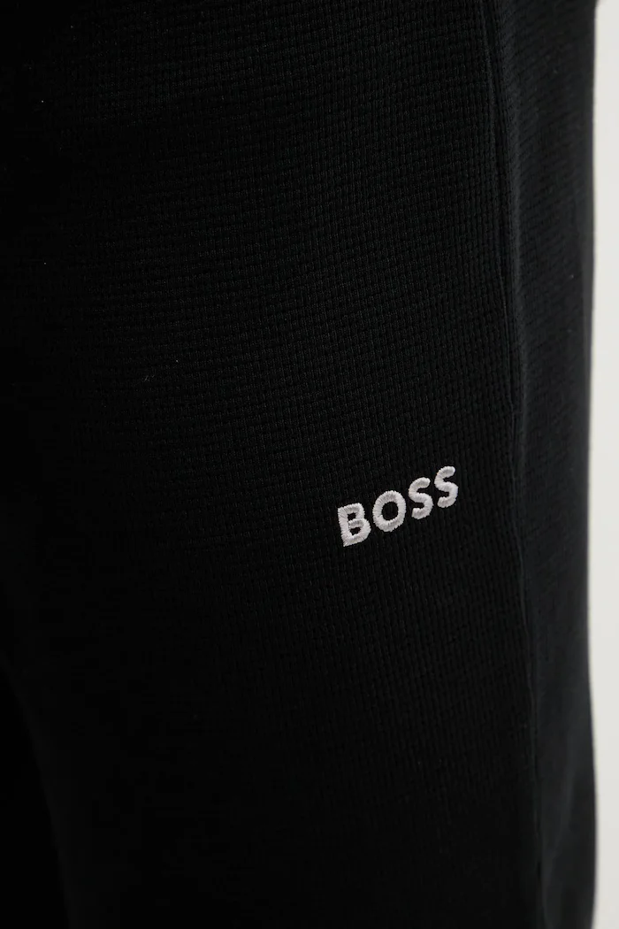 BOSS спортен панталон мъжки Waffle Pants Cuff черен 50535878