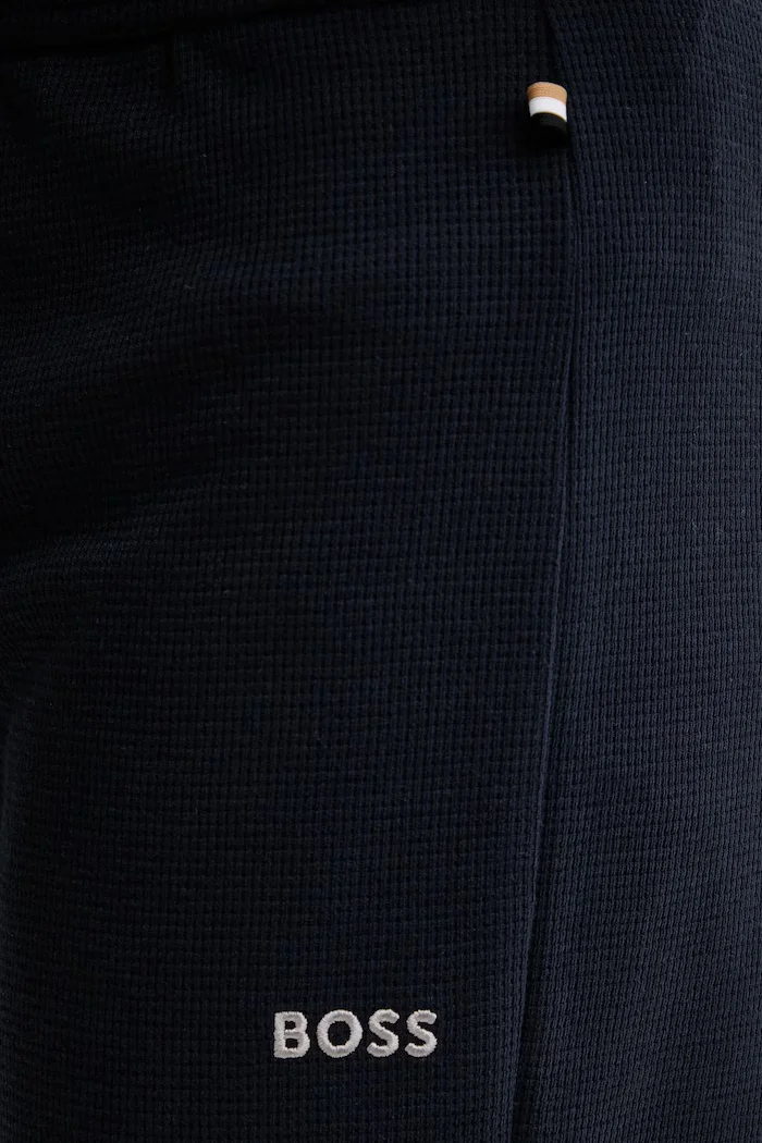 BOSS спортен панталон мъжки Waffle Pants Cuff тъмносин 50535878