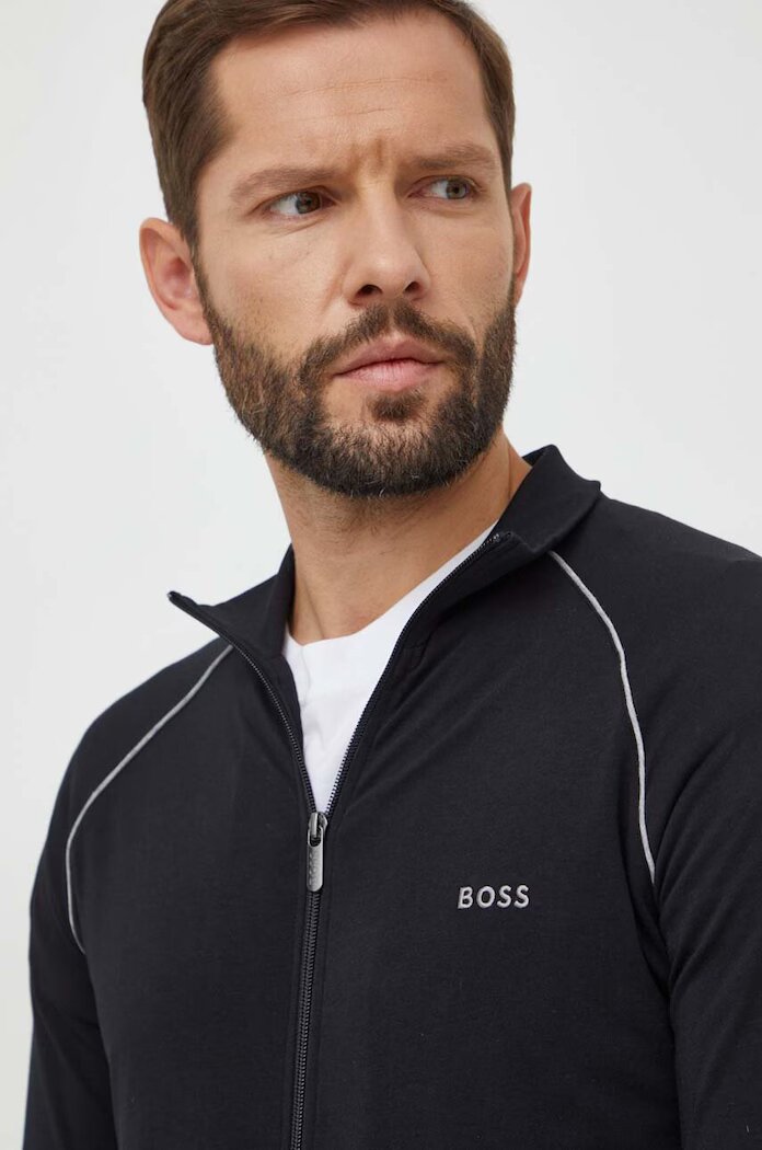 BOSS Суичър в черно с изчистен дизайн 50515366