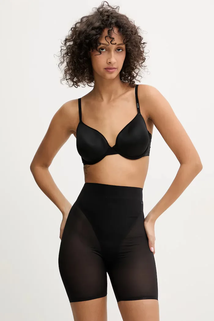 BOSS Сутиен PADDED DEMI B.BODY в черно от полупрозрачна материя с изчистен дизайн 50535822