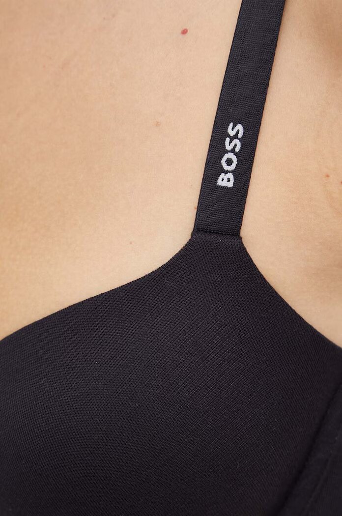 BOSS сутиен с вискоза UNDERWIRE BRA CI черен 50502738