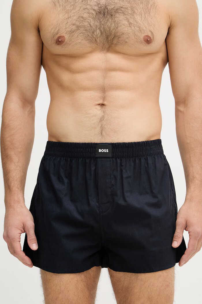 BOSS свободни боксерки мъжки от памук 2P Boxer S. CW Peach 2 броя сини 50515464