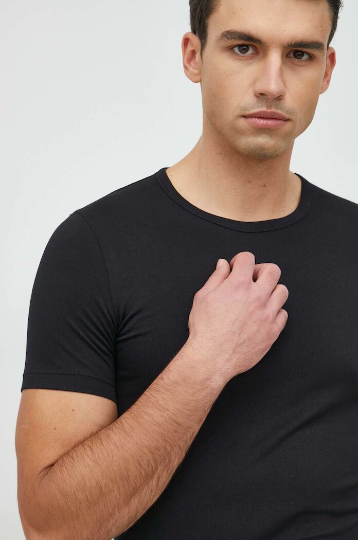 BOSS Тениска (2 броя) TShirtRN 2P Modern в черно с изчистен дизайн 50475276