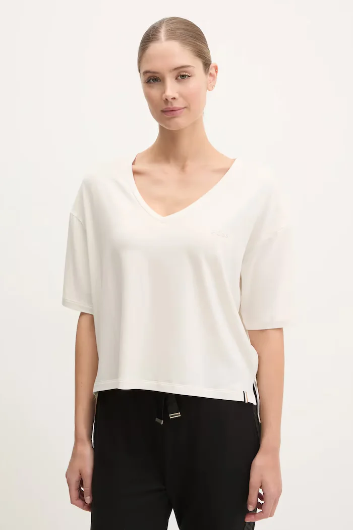 BOSS Тениска CP Stripe T-Shirt в бяло 50535723